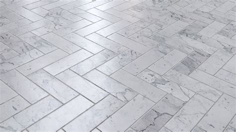 herringbone marble tile floor