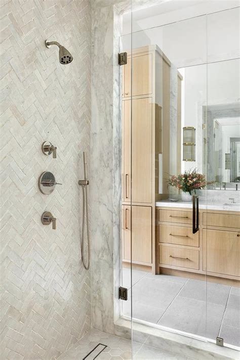 Herringbone Tile Shower