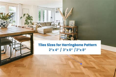 Herringbone Tile Size