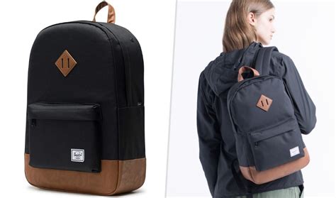Herschel Backpack Leather Bottom