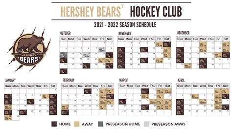 hershey bears 2022 full schedule tickets