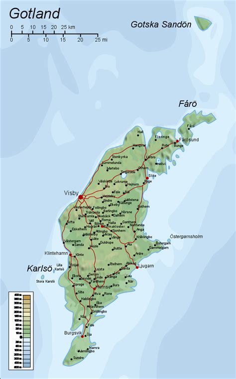 A. A map of Gotland showing Natura 2000 areas based on Birds Directive