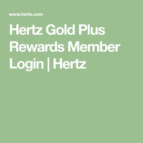 hertz log in gold member