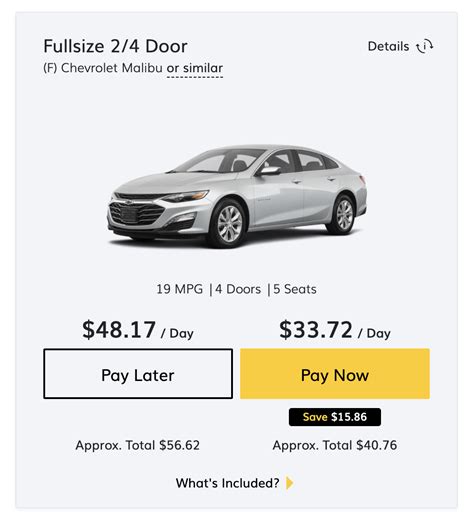 hertz rent a car rates