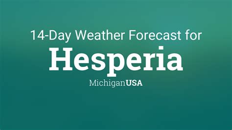 hesperia michigan weather forecast