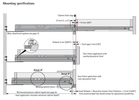 Hettich Drawer Slides Specifications