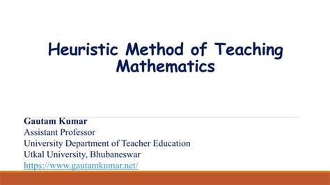 heuristic method of teaching mathematics b.ed notes