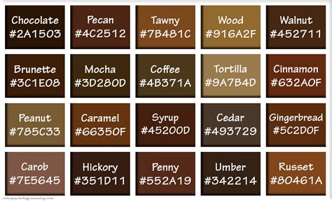 hexadecimal code for brown