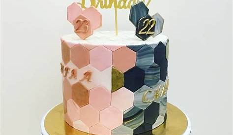 Hexagon Birthday Cake Designs Love! Geometric Decorating