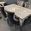 Iceland Dining Table with Hexagon Lucite Base