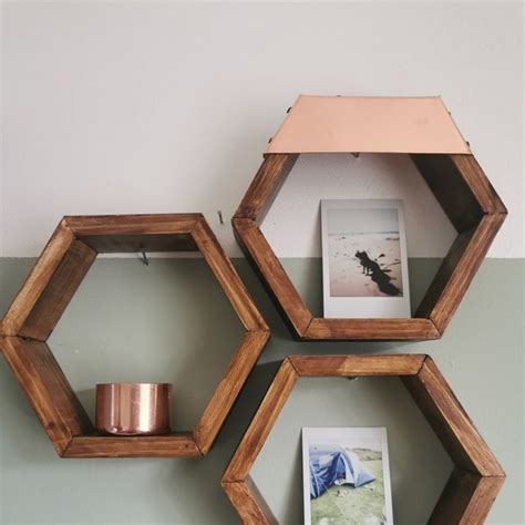 Hexagon Shelves Copper