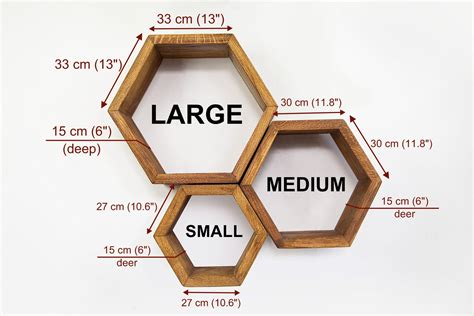 Hexagon Shelves Size