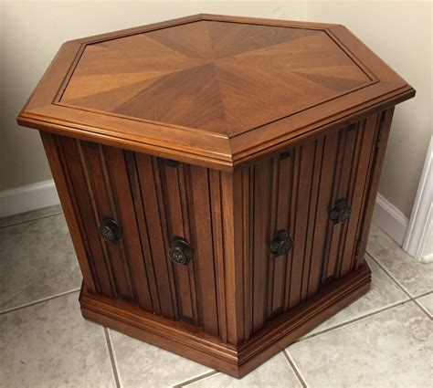 Hexagon Side Table With Storage