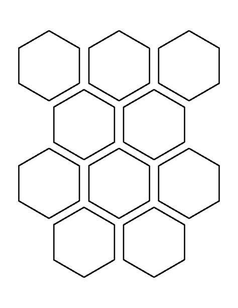Hexagon Template Different Sizes Printable