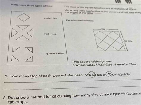 Hexagon Tiles Maria Math Worksheet