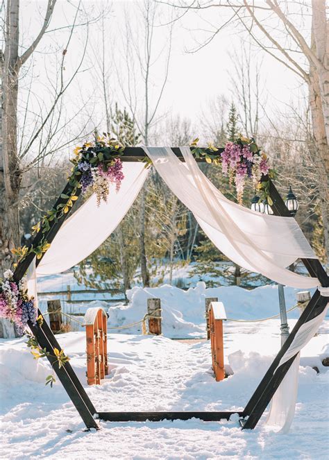 Hexagon Wedding Arch Winter