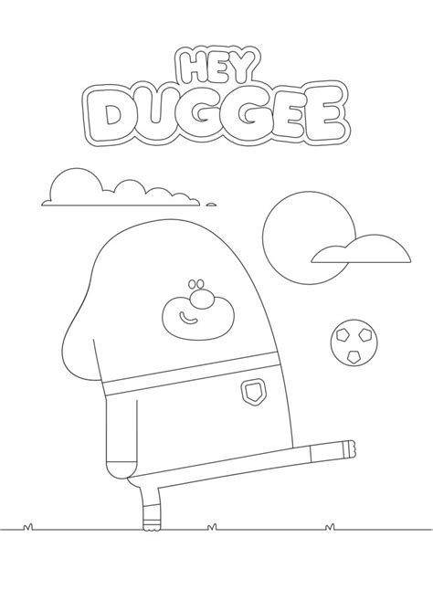 Hey Dugee Colouring Printable