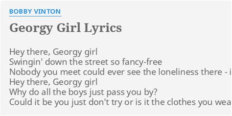 hey there georgie girl song meaning