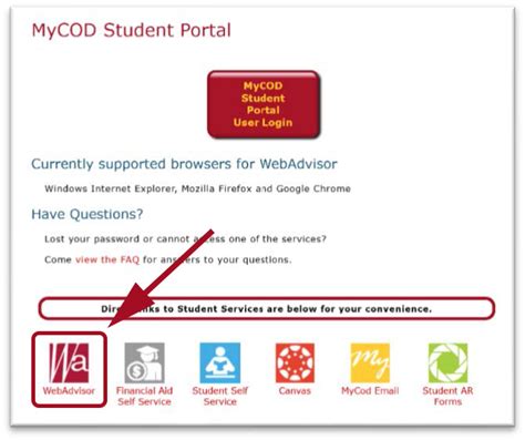 hfcc student portal webadvisor