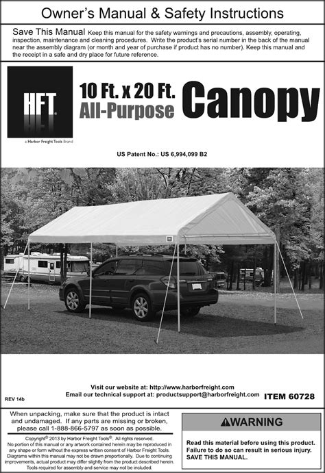 hft 10x20 canopy instructions