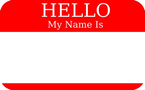 Hello my name is Blank Sticker (Rectangle) by Hello My Name Is Shop