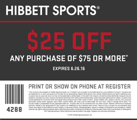 Hibbett Sports Printable Coupon