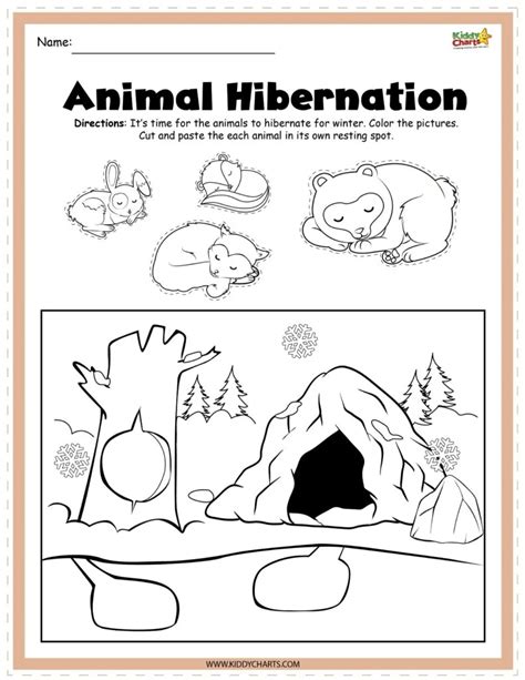 hibernating animals worksheets for preschool