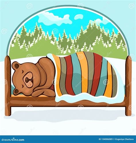 hibernating bear cartoon