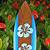 hibiscus flower stencil surfboard designs art deco