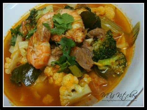 Gambar hidangan tom yam daging