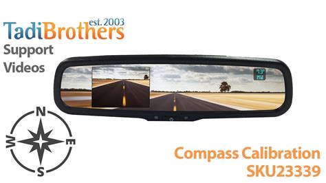 Hidden Compass Rear View Mirror