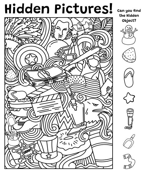 Hidden Objects Adult Printable