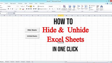 hide and unhide button in excel