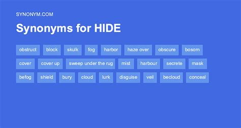 hide synonym