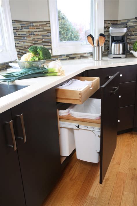 10 clever ways to hide a trash can kitchen trash cans, wicker hamper