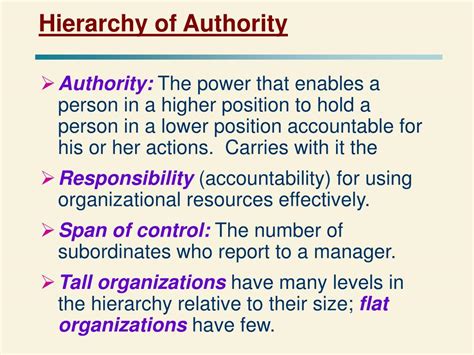 hierarchy of authority meaning