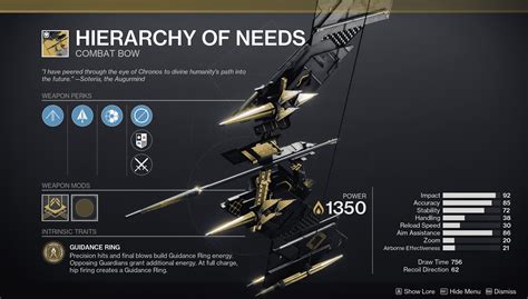 hierarchy of needs destiny 2 is it good