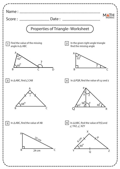 Hierarchy Of Triangles Worksheet