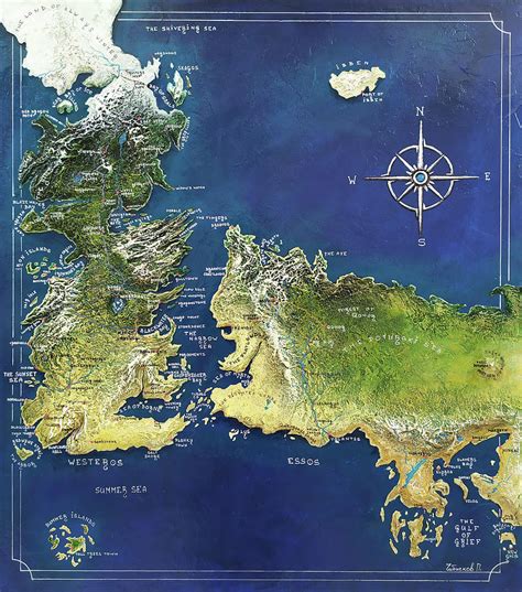 High Resolution Map Of Westeros And Essos