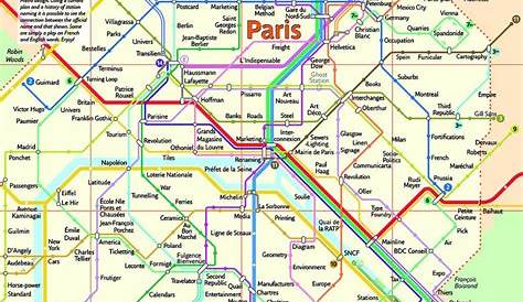 High Resolution Paris Metro Map By Train