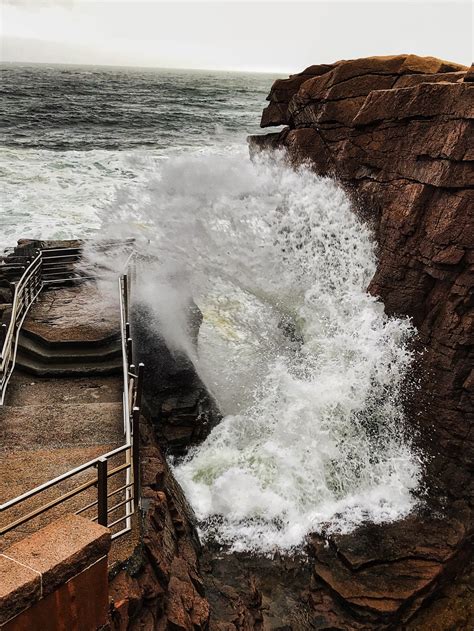 Thunder Hole Storm Waves Best places to camp, Maine travel, Maine