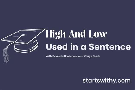 high and low in a sentence