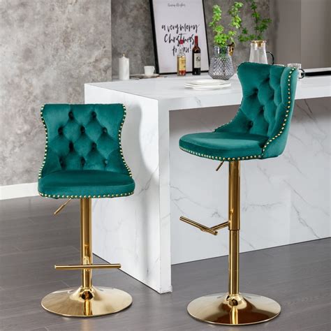 High Bar Stools Green