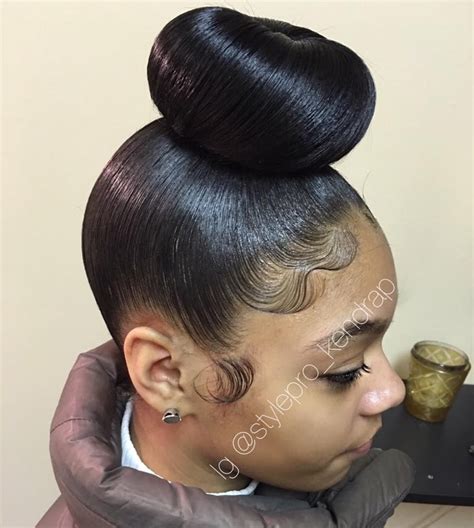 The High Bun Hairstyles For Black Hair With Weave For Bridesmaids