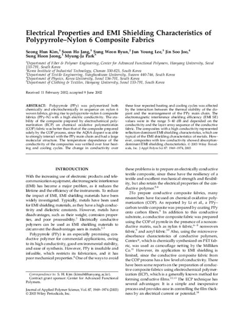 High Density Polyethylene Electrical Properties