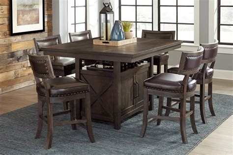 High Extendable Dining Table Set