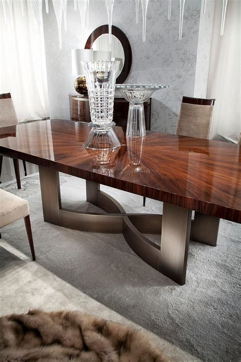 High Gloss Wood Dining Table
