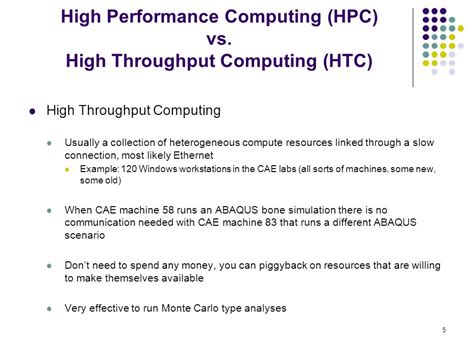 high performance computing vs high throughput computing