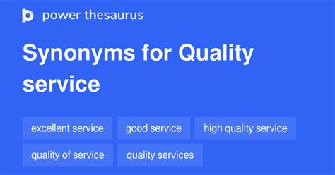 high quality service synonym