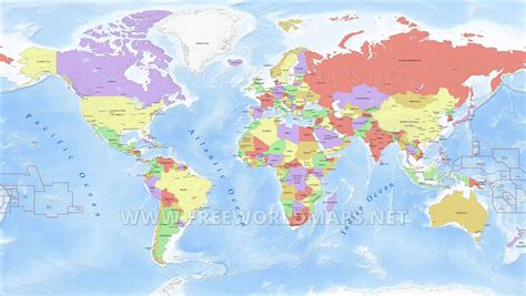 Free Printable World Map Wallpaper HD, 4K, PNG, Images in PDF